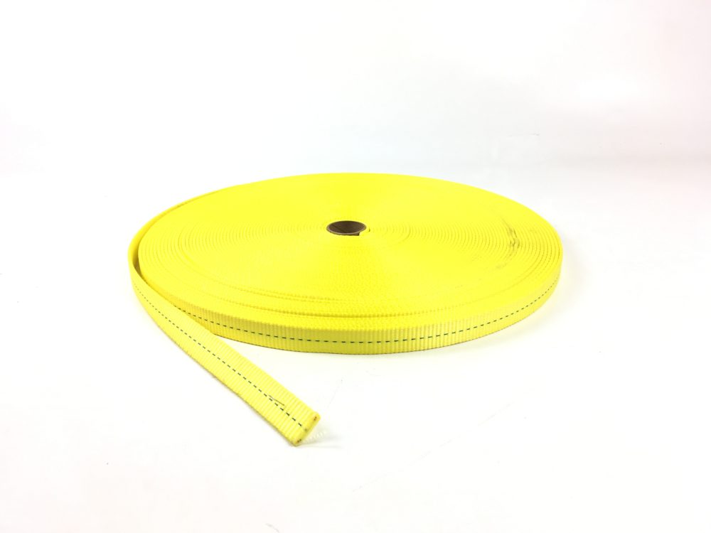 Polyester Lashing Webbing 25mm wide 4000kg Sold by the Metre (Yellow)