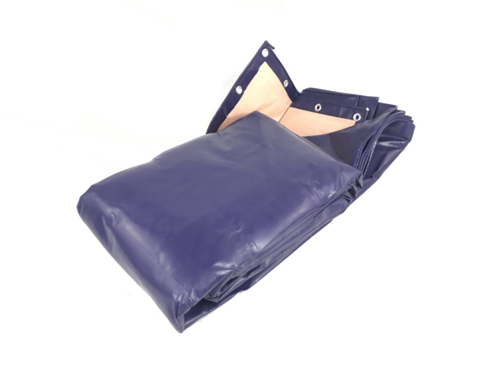 5m x 7.5m Pre-Packed Tarpaulin Heavy Duty 350gsm Blue/Beige - Image 3