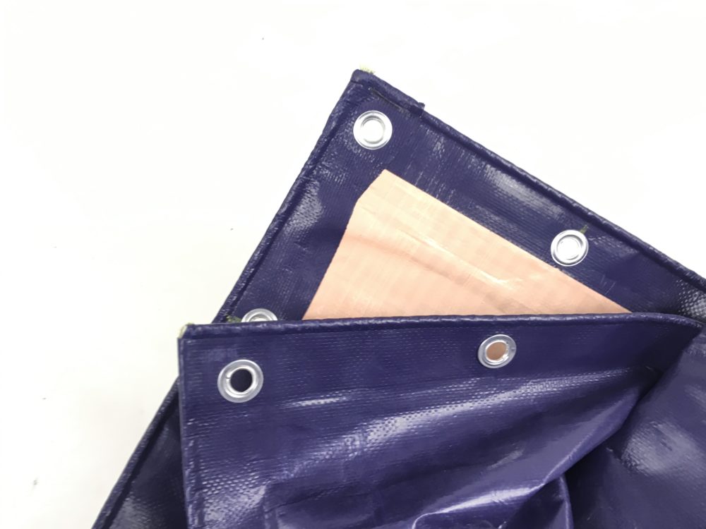 5m x 7.5m Pre-Packed Tarpaulin Heavy Duty 350gsm Blue/Beige - Image 2